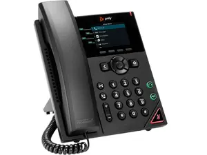 HP Poly VVX 250 4-Line IP Phone and PoE enabled, Desktop phone with Power Supply | 89B66AA#ABA