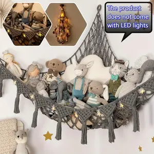 Boho Style Plush Animal Storage Net, 1 Count Hanging Plush Animal Storage Net, Hanging Decor for Home, Bedroom and Living Room, Home Decor Organizer, Bedroom Organizer