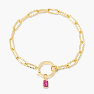 Colette Birthstone Bracelet with Hinge Closure