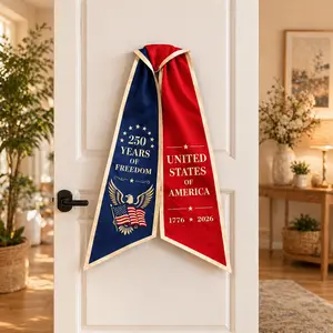 USA 250th Anniversary Wreath Sash, Patriotic Door Sash 1776–2026, American Independence Front Door Decor, Home Gift Sash, Independence Day
