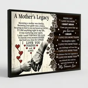 Touching Gifts for Mom Canvas Poster, Mother's Day Birthday Wall Art, Heartwarming Quotes Home Decor Mothers Day Gift Canvas for Mom Grandma, Mother's Day Wall Art