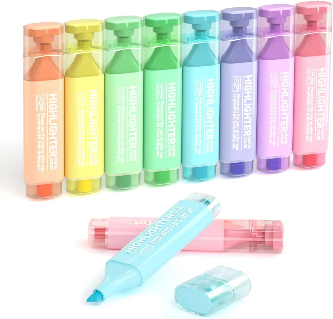 Shuttle Art 8 Pastel Highlighters, Assorted Macaron Colors Highlighter Pens, Chisel Tip Dry-Quickly Non-Toxic Highlighter Markers for Adults Teachers Students Highlighting in the Home School Office
