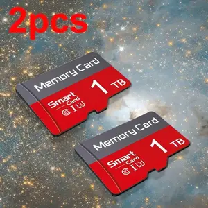 2-Pack 1TB High Speed Class 10 U3 Micro SD Card Waterproof Memory Card with SD Adapter