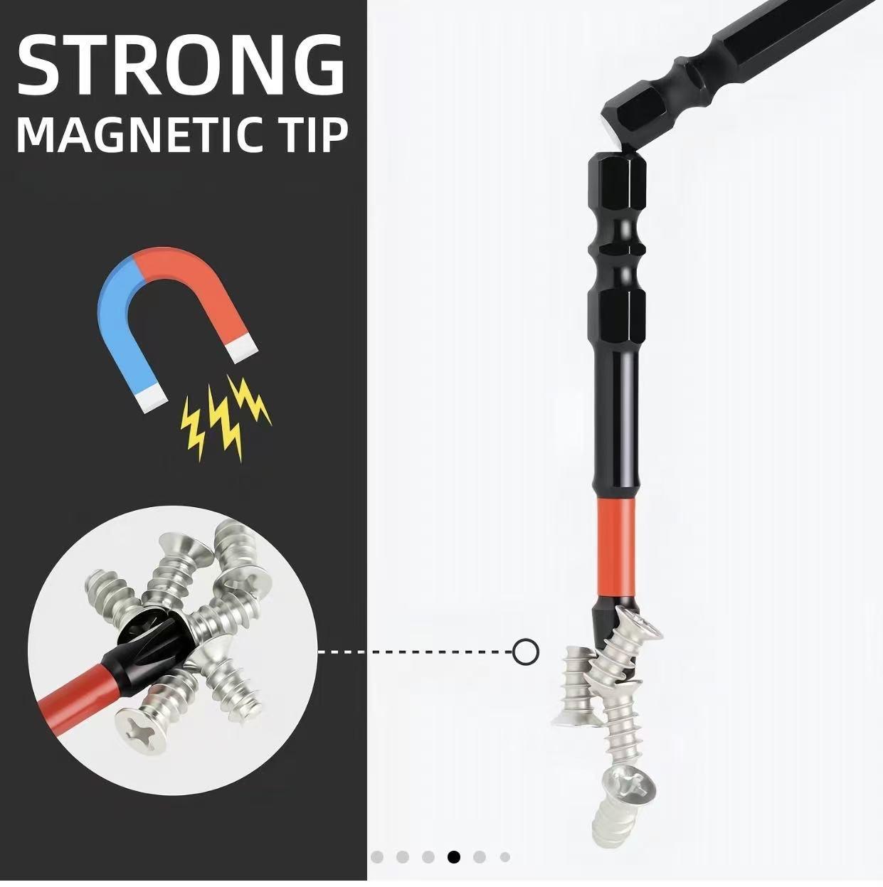 Impact Screwdriver Bit Set, Suitable for Electricians, S2 Steel Material, 65mm & 110mm Length, 1/4 Inch Hex Shank Magnetic Phillips Screwdriver Bits, for Circuit Breakers