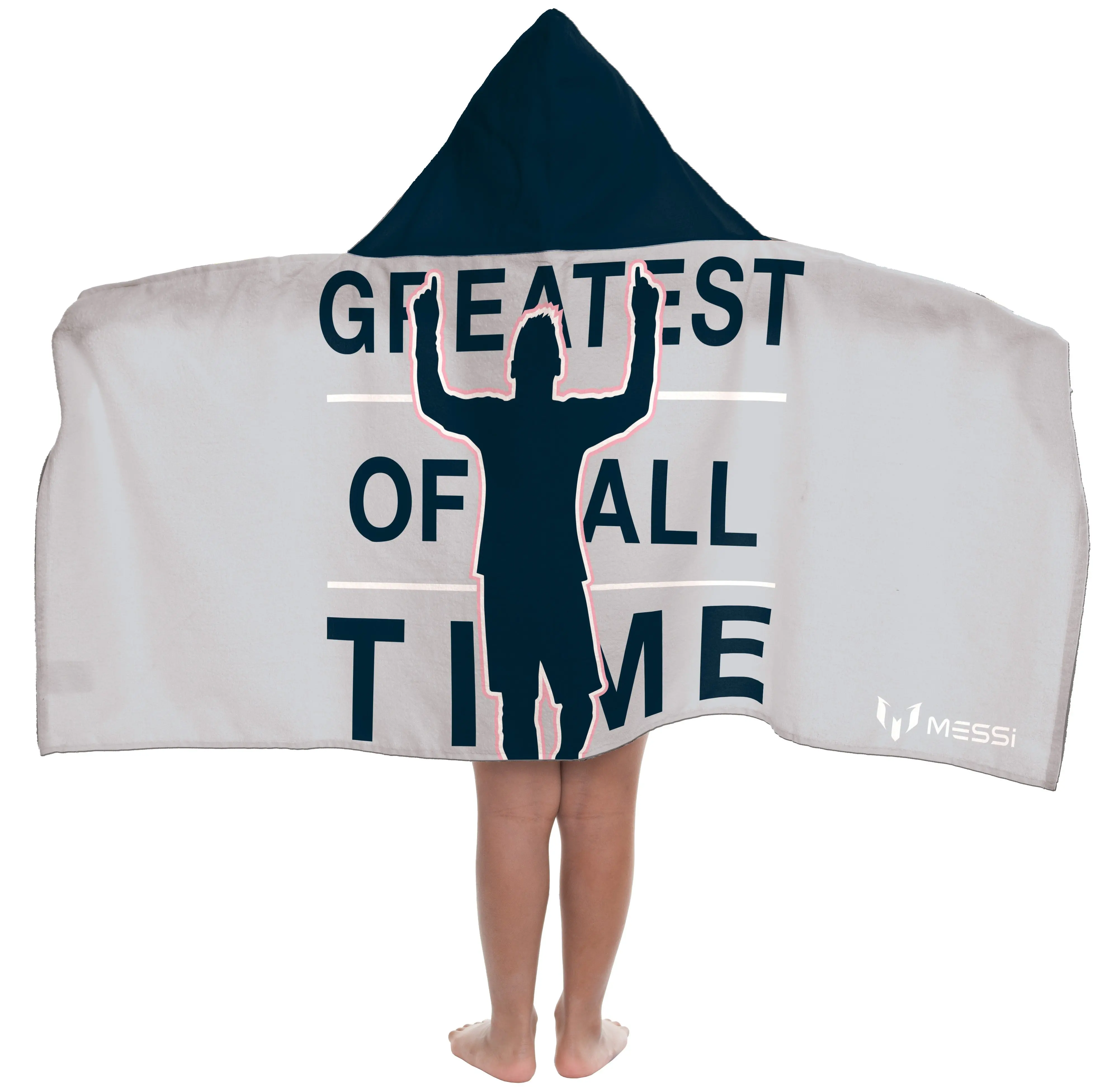 Jay Franco Messi Gray Hooded Towel