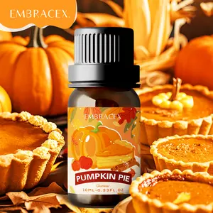 10ML Pumpkin Pie Scented Essential Oil, Long-Lasting Scent, Alcohol-Free, Perfect for Diffusers, Bath, Car Air Freshener, Gift Ideas, Fragrance, Scented Oils