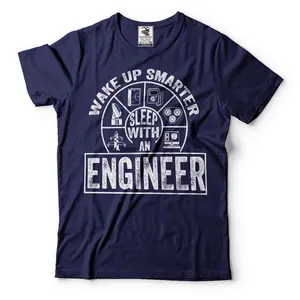 Men's Cotton Knit Short-Sleeve Round Neck Funny Graphic Engineer T-Shirt - Comfortable Sports Top, Ideal Gift for Engineers, Breathable Tshirt