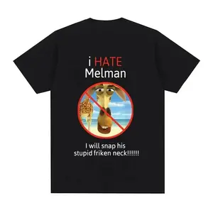 [100% Cotton] I Hate Melman Meme T Shirt I Will Snap His Stupid Friken Neck Funny Tshirt Men Women Casual Cotton Oversized T Shirts Streetwear Golf Gift T-Shirt For Men And Women