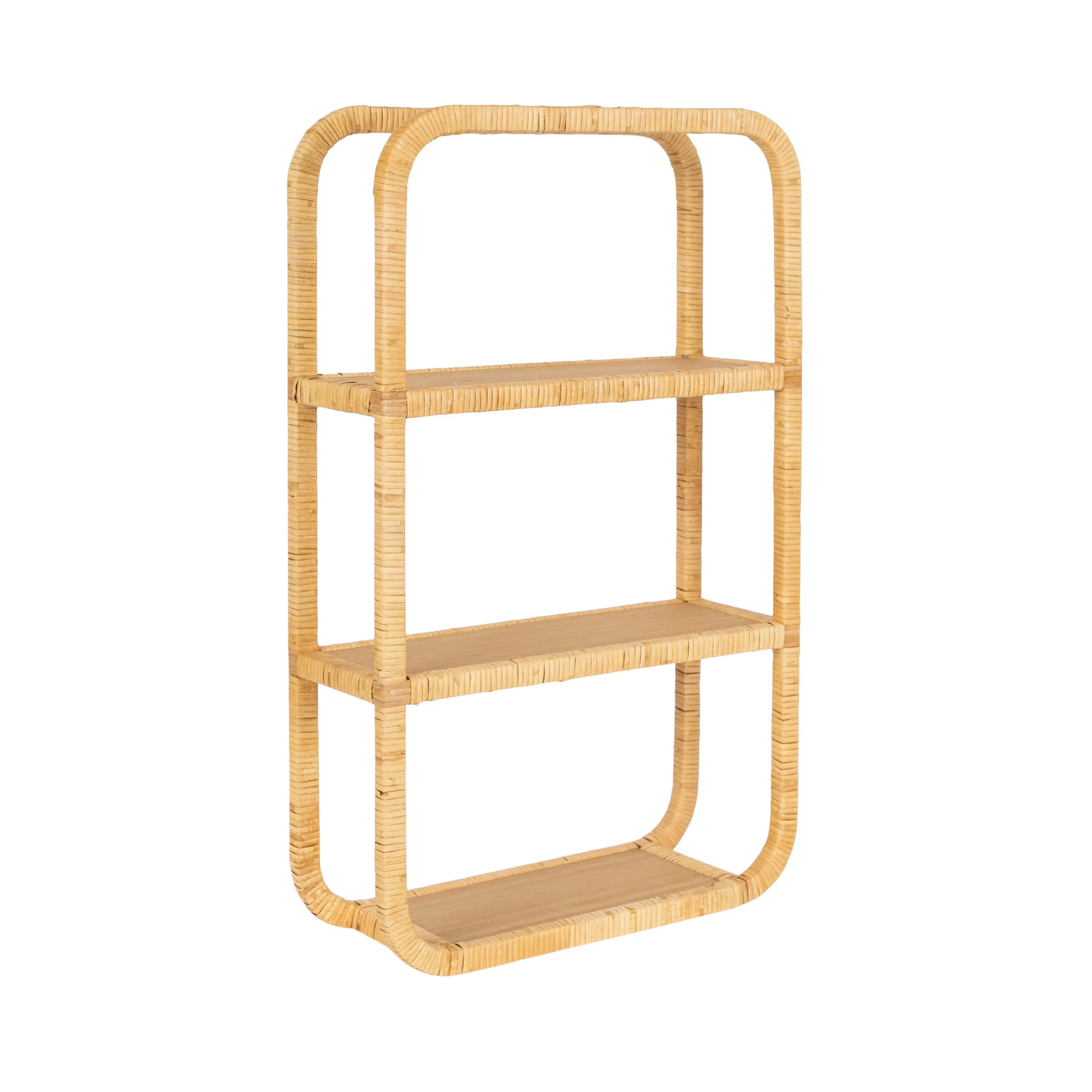 Rahmati Rectangle Rattan Wall Shelf
