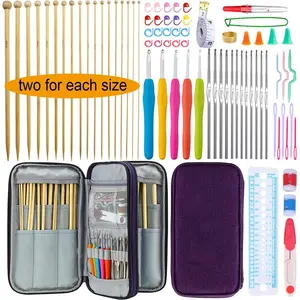 95 count Knitting  Kit&Crochet Hooks Set 36 Straight  Knitting  12 Small Size Lace Crochet Hook 5  Crochet  Knitting Set with Knitting Supplies&Accessories