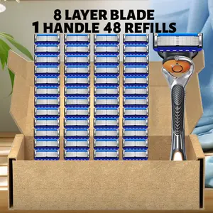 Men's manual shaver kit, Shaver Razors, blade material is safe and rust proof, easy to use and replace, high-quality material can be washed with water as a whole, classic men's shaving tool