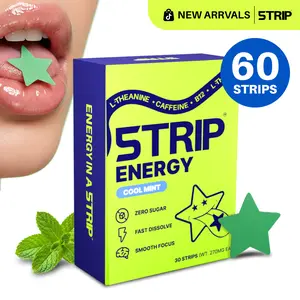 60 Strips | 5TRIP Energy Strips — Smart Caffeine, Zero Crash, Fast-Acting, Vegan & Sugar-Free