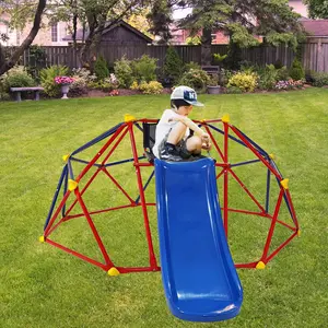 XCF007 6ft Dome climber with 1.2m slide for age 3+ climber with Climbing Stones