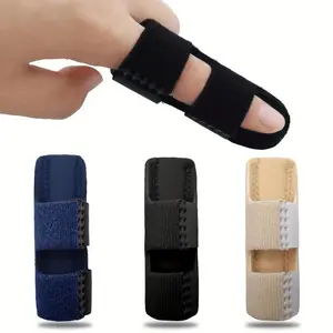 1pc Adjustable Finger Splint - Comfortable Support for Trigger Finger, Joint Fixation & Straightening | Breathable Fabric with Secure Straps | Ideal for All Finger Injuries | Available in Black, Blue, White, Beige