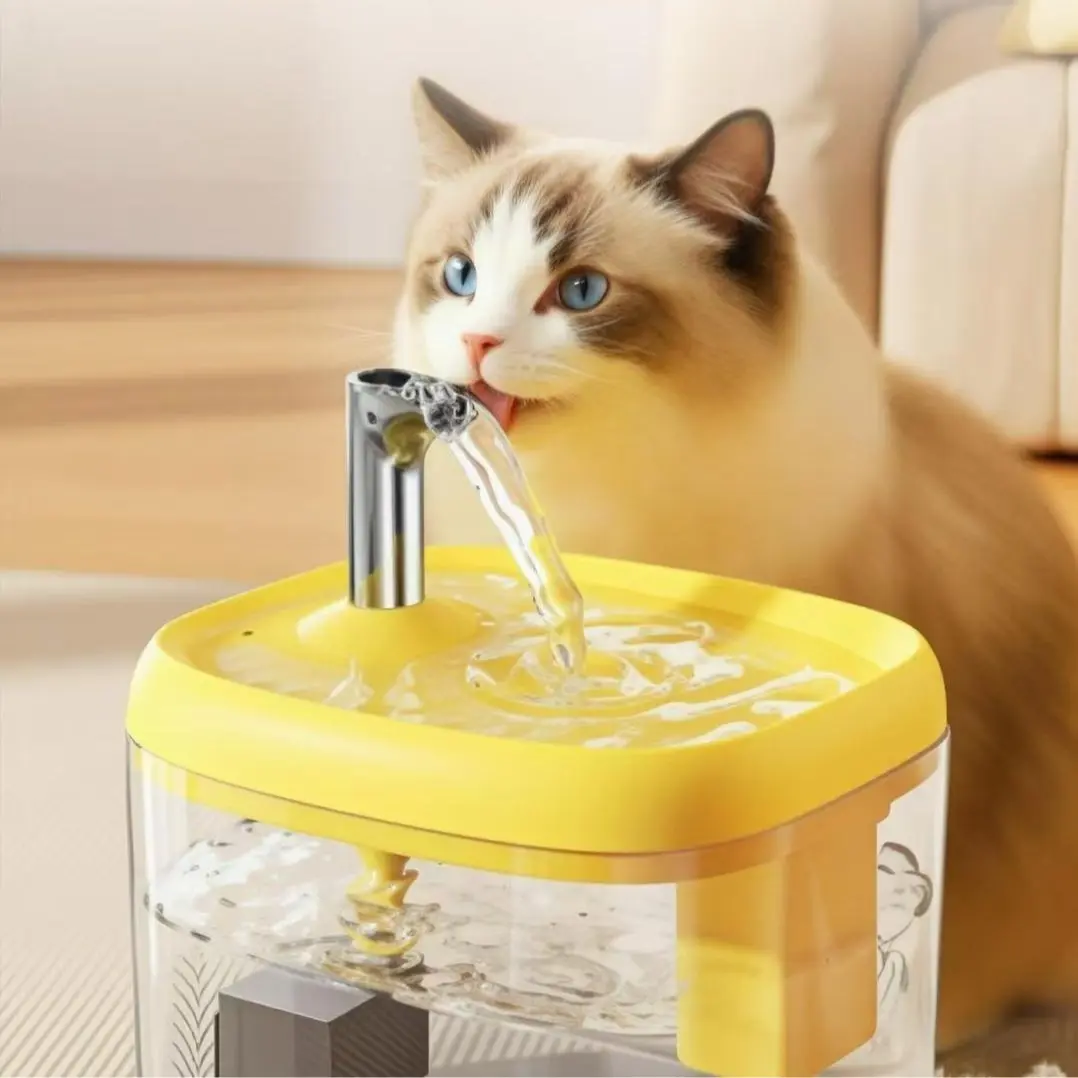 Pet Water Fountain, Ultra-Quiet Cat Drinking Fountain with LED Light, Large 3L Dog Water Dispenser with Replacement Filters, BPA-Free