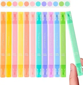 Bible Highlighters 12Pcs Assorted Colors Pastel Quick Dry Aesthetic Cute Markers for Bible Journaling School Supplies and Office Accessories