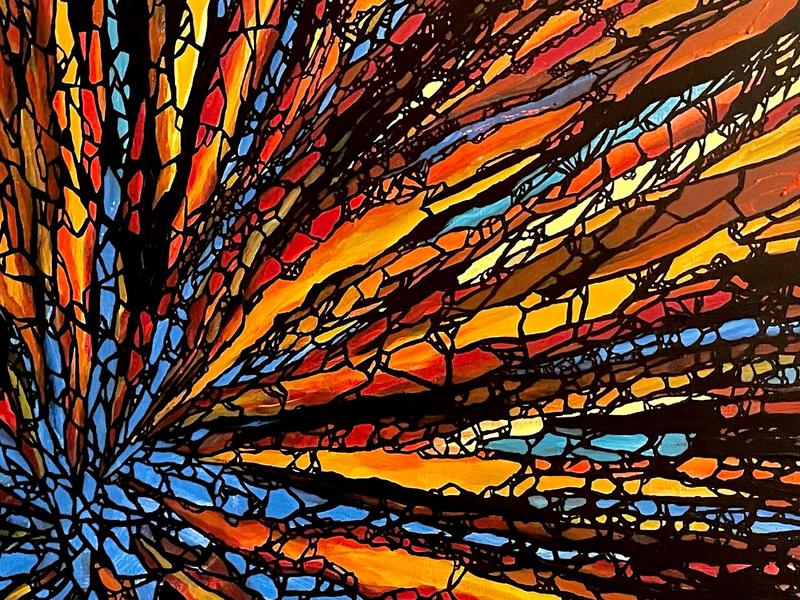 This is an untitled acrylic painting on canvas