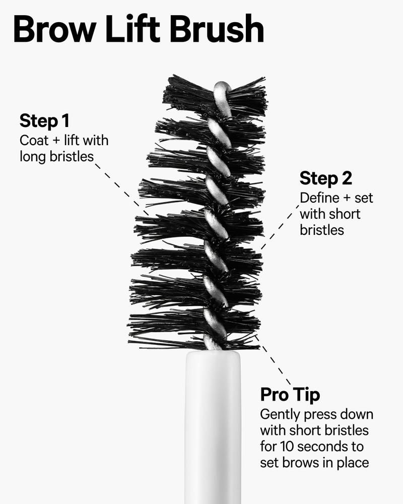 Milk Makeup KUSH Brow Lamination Gel, Lifts and Sets Brows for 8 Hours, Laminated Look with Hemp Seed Oil, Clear Flexible Hold, 0.17oz