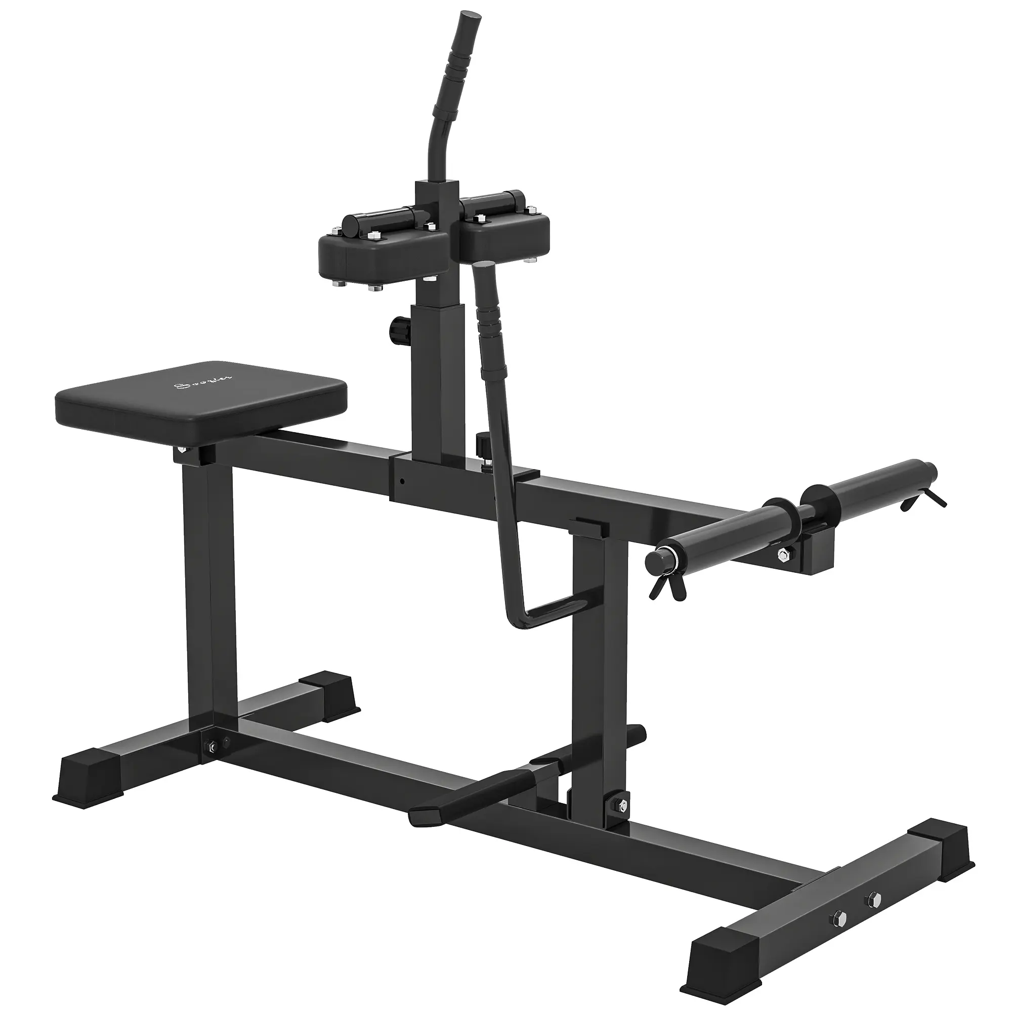 Soozier Seated Calf Raise Machine, Adjustable Calf Machine Leg Machine, for Home Gym Calf, Waist, Arm Training, Black