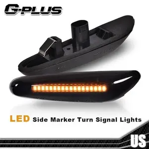 Pair Dynamic LED Side Marker Lights Turn Signal Lamp Fit For BMW E46 E90 E91 E60 Side Lights