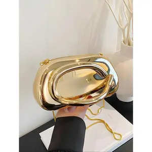 Women's Elegant Chain Strap Evening Bag, ExquisiteTrendy Clutch Bag, Fashionable Bag for Party Decoration,Christmas Gift, Valentine's Day Gift, Ideal Gift, Elegant Purse