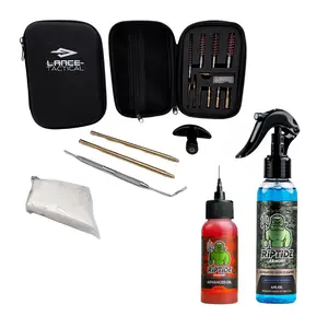 LANCE Tactical Riptide Gun Cleaning Kit with Graphene Infused Advanced Cleaner & Oil, Brass Bronze Cleaning Tools for .22, .380, .357, 38 Spec, 9mm, 10mm, .40, .45 Calibers