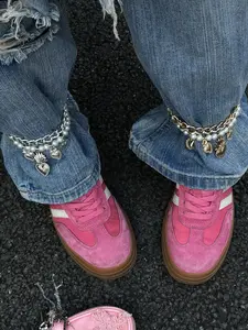 Pearl Cross Heart Unique Trendy Anklet Set, Metal Chain Beaded Ankle Bracelet, Fashionable Foot Jewelry for Women, Trendy Jewellery Accessories