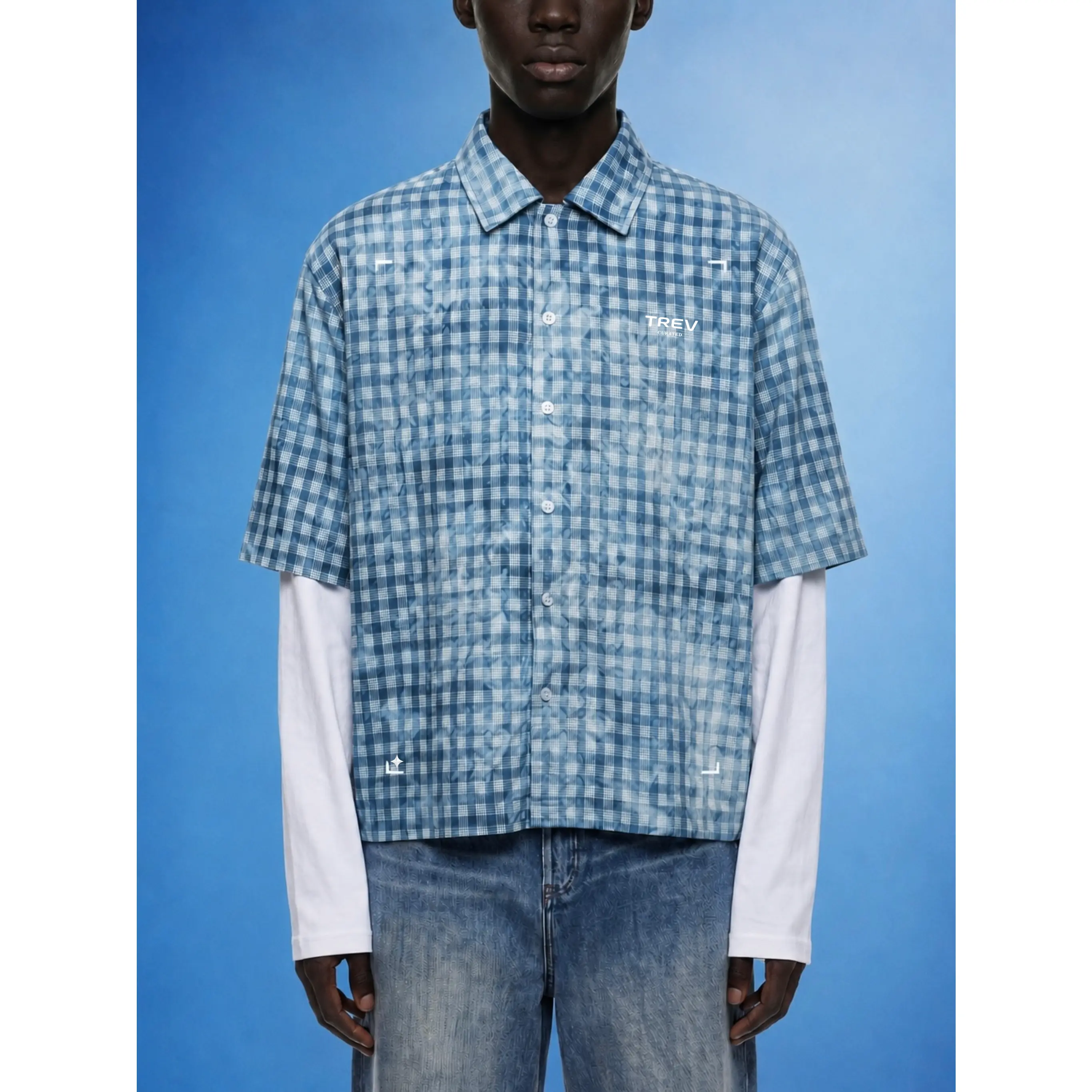 (PRE-ORDER) TREV Curated Unisex Acid Plaid Layers Sleeves Shirts