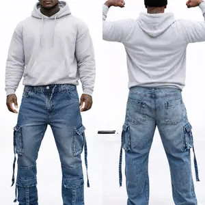 Mans Colombian Jeans - Comfortable Fit with Pockets and Drawstrings for Everyday Wear