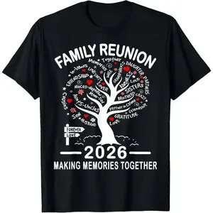 100% Cotton Making Memories Family Matching Group Family Reunion 2026 T-Shirt