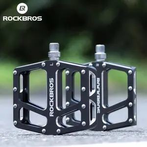 ROCKBROS Bicycle Wide Thread Pedals MTB Road Bike Dustproof Pedals Waterproof Aluminum Alloy Wear-resisting
