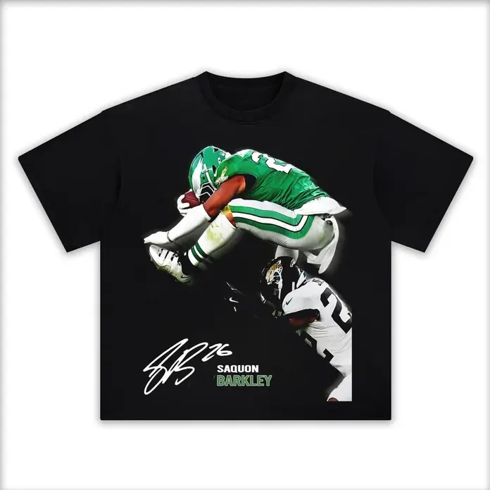 SAQUON REVERSE HURDLE T-Shirt, High Quality Adult T-Shirt, Classic 90s Football Graphic Tees, Gift For Fan Football, Vintage Bootleg, Birthday Ideas