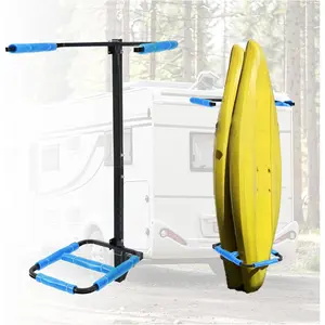 RV Hitch Mount Kayak Rack Fits up to 12'' Kayaks Vertical Standing Kayak Carrier 2'' Hitch Receiver 150LBS for RV Truck SUV