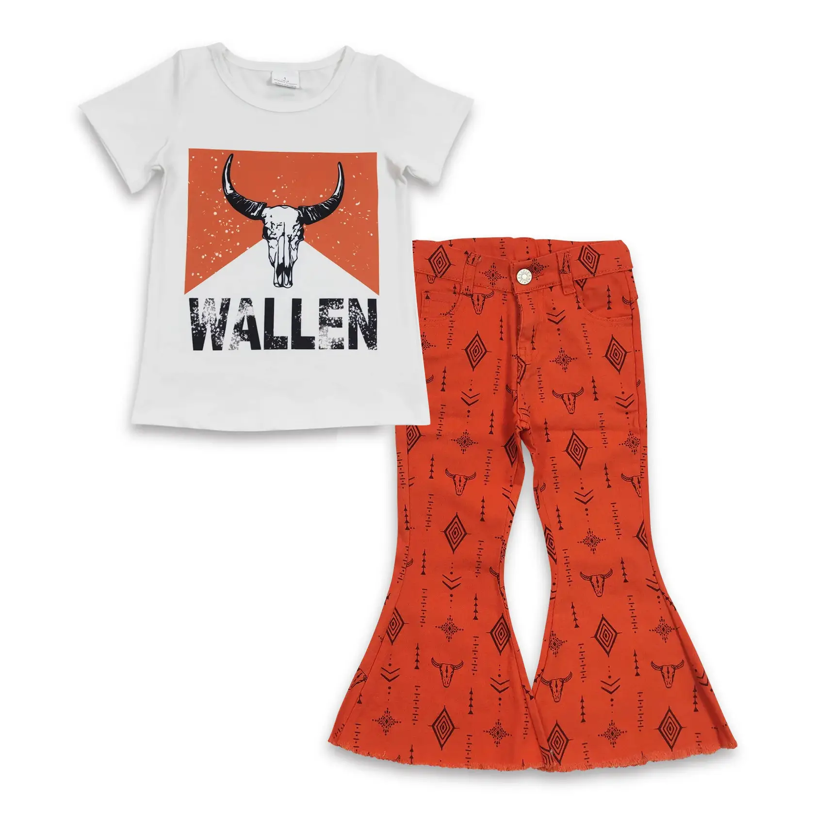 Western Cowboy Jeans Girls set