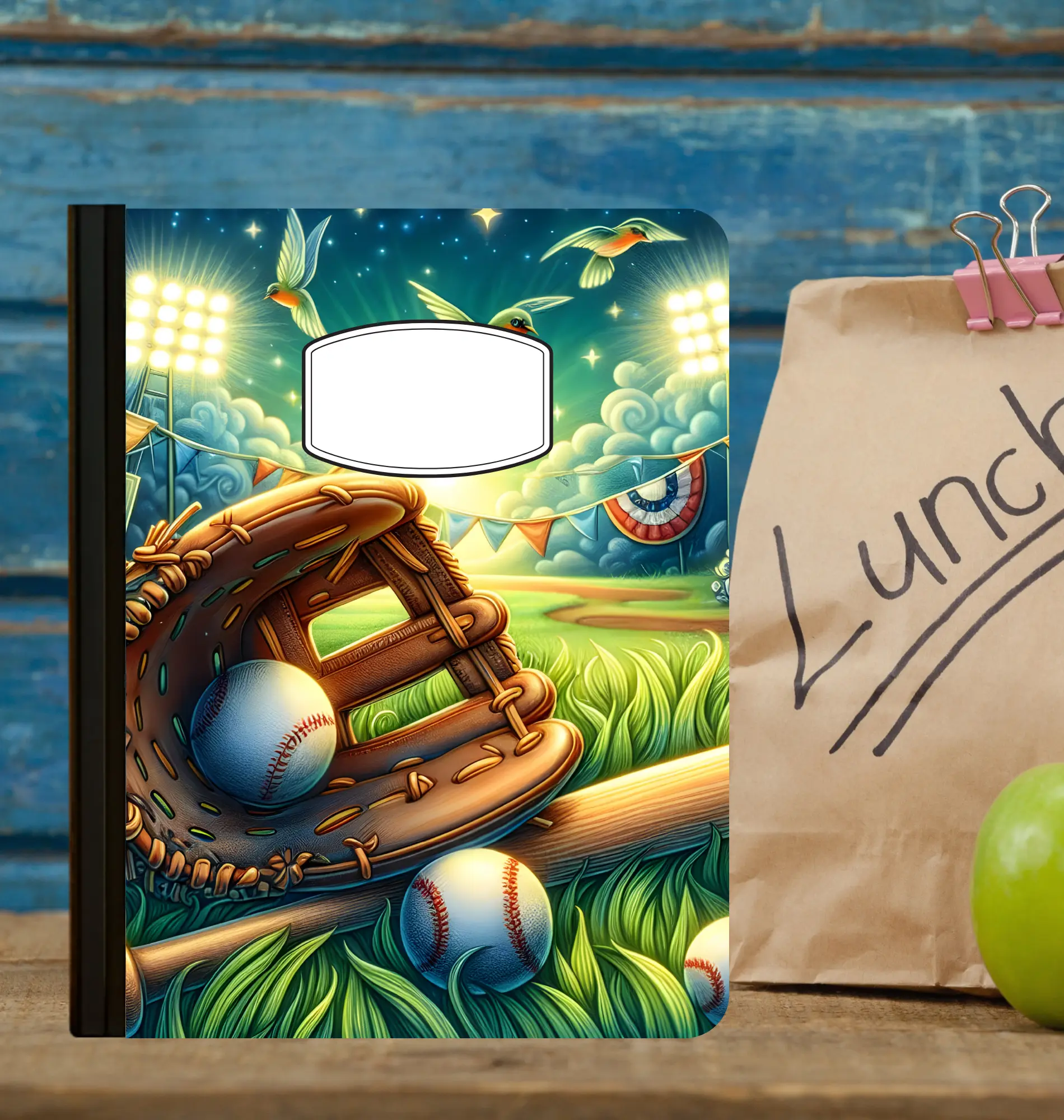 Composition Book - Baseball Game