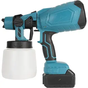 Sprayer Battery Powered with 6 Copper Nozzles, 2 Batteries Included, for Furniture, Cabinets, Decks,, Doors, DIY Projects