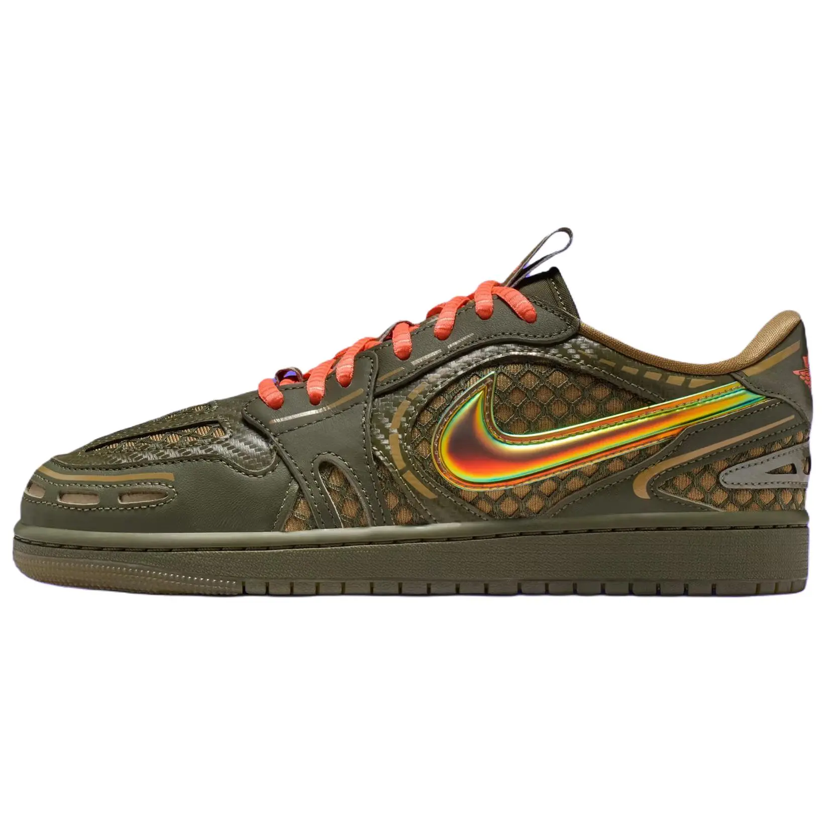Jordan Air 1 Low Top Vintage Basketball Shoes Unisex Olive Green Retro Comfort HQ2186-300
