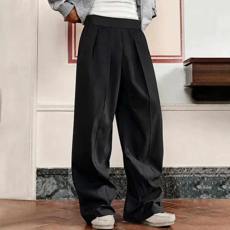 wide fit dress pants Cargo Wide Leg Dress Pants for Tall Women in Black 4 / Tall / Black