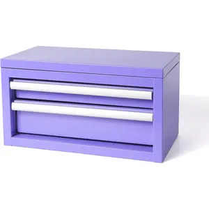 Mini Tool Box with Drawers - Small Tool Chest for Small Item Organizer - Toolbox Organizer with Tool Drawer (mini purple)