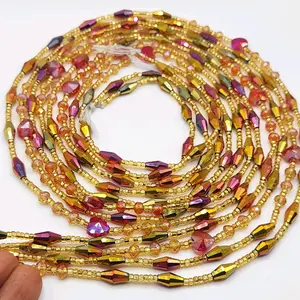 Sparkly Gold Waistbeads for Women - Fashion Accessory African Waist gold waistbeads