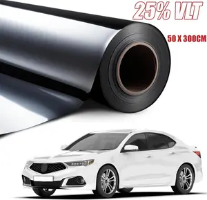 300CM 25% VLT Uncut Roll Black Window Tint Film 20" x 10Ft Car Office Home Glass