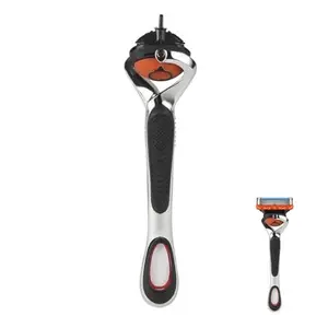 Upgrade Your Shave with This Ergonomic Replacement Handle – Compatible with Gillette Fusion5 Razors, Non-Slip Grip, Black (1 Pack)