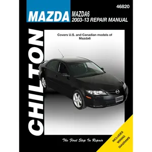 Mazda (2003-13) for of Mazda6 (exc. FWD & turbocharged models) Chilton Repair Manual (USA)