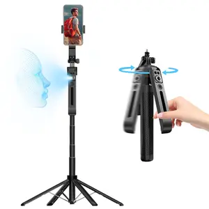 Face Tracking Tripod, Tripod Stabilizer, 360 Degree Rotating Selfie Stick, Selfie Accessories, Remote Control, Compatible with iPhone and Android, Ideal Photography Choice