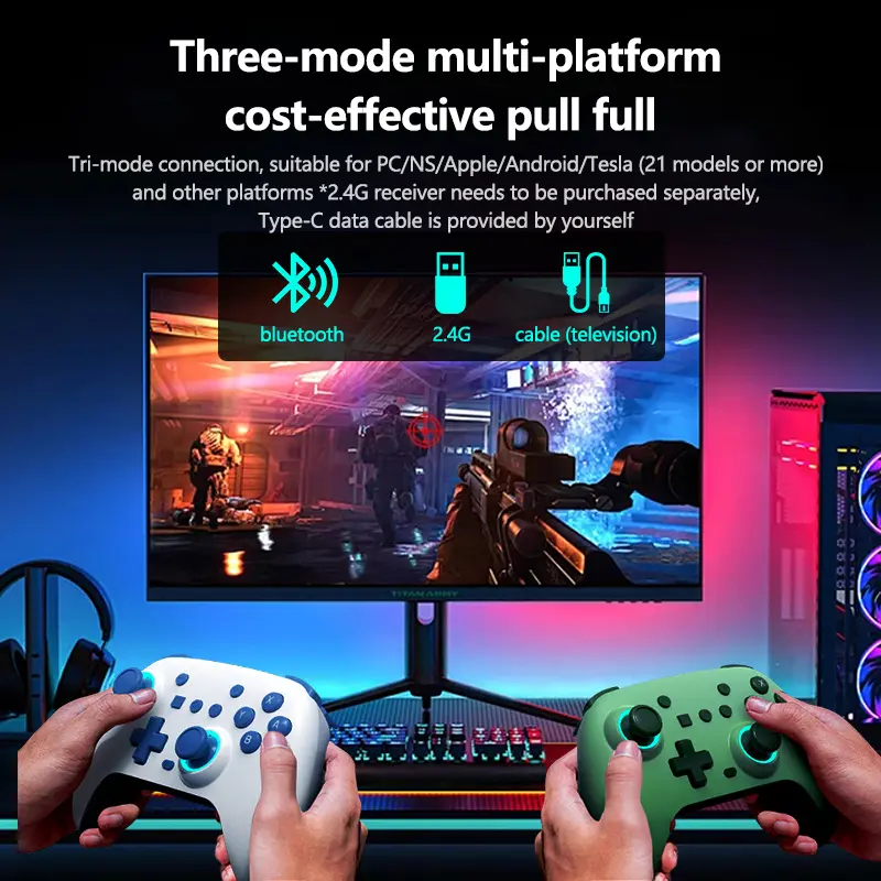 YUYIU Wireless Controller for PC, Switch, Android & TV - Features Hall Effect Joysticks, Macro Programming, Esports Triggers, 6-Axis Gyro, Dual Vibration & RGB Lighting | Plug & Play - TikTok Shop YUYIU Wireless Controller for PC, Switch, Android & TV - Features Hall Effect Joysticks, Macro Programming, Esports Triggers, 6-Axis Gyro, Dual Vibration & RGB Lighting | Plug & Play - TikTok Shop