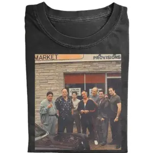 Vintage Sopranos Crew T-Shirt, Mafia Family Graphic Tee, Vintage Gangster Outfit, Retro Mob TV Show Shirt, Top Streetwear Menswear Womenswear, Casual Comfort Breathable