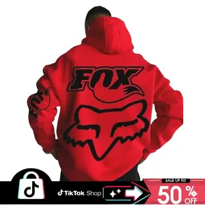 Fox Red Hoodie, Sweatshirt, Music Sweater, Casual Unisex Hoodie, Menswear, Womenswear, Classic Cotton