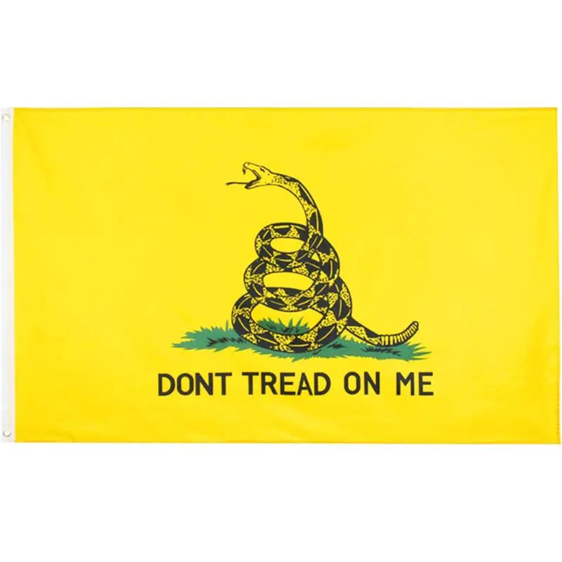 Gadsdense Dont Tread on Me 3x5Ft Flag Tapestry Snake Boat Banner for Wall Hanging College Bedroom Room Dorm Ornaments with 2 Brass Grommets