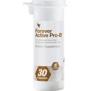Forever Living - Active Pro-B - Advanced Probiotic with 8 Billion CFU and 6 Synergistic Strains - Soy and Gluten-Free - 30 Capsules
