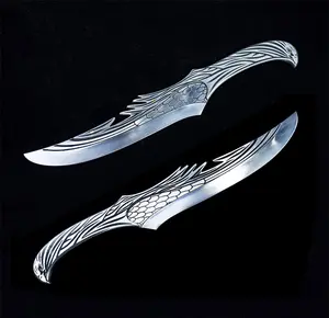 "Longquan Jianqi - Hand-Forged Meat Cleaver with Eagle Strike Blade for Precision Slicing and Chopping - Professional Kitchen Knife"   - ， -
